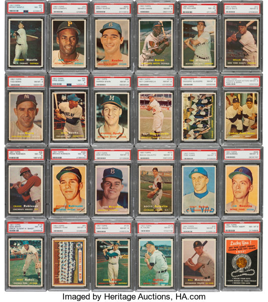 1957 Topps Baseball Partial Set (356/407). Baseball Cards Sets