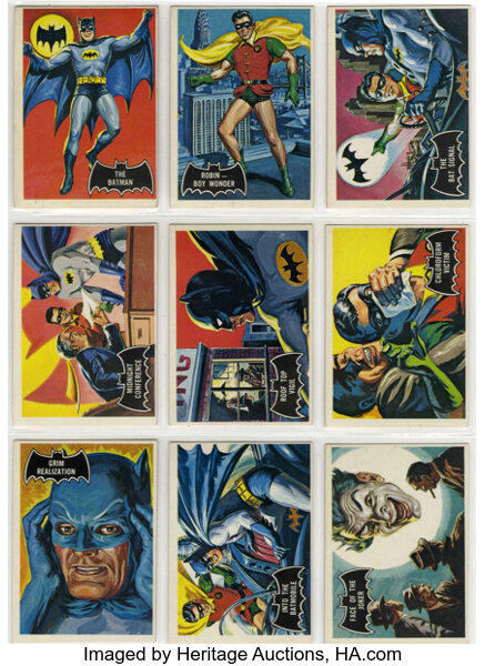 Batman Orange Back, Black Bat Trading Card Set (Topps, 1966).... | Lot  #16828 | Heritage Auctions