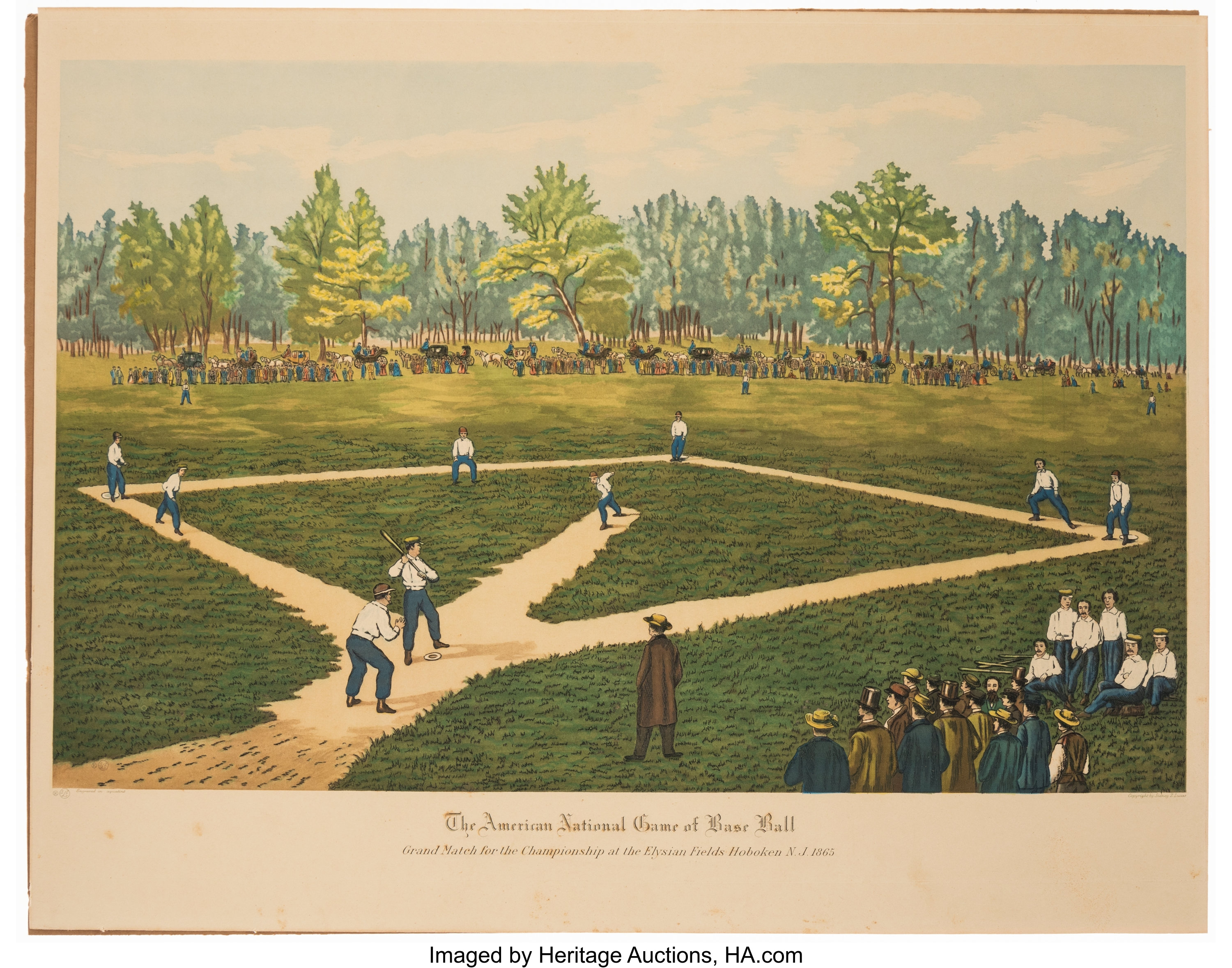 Circa 19s The American National Game Of Base Ball Print Lot Heritage Auctions