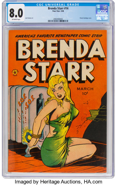 Golden Age (1938-1955):Crime, Brenda Starr #14 (#2) (Four Star, 1948) CGC VF 8.0 Off-white pages....