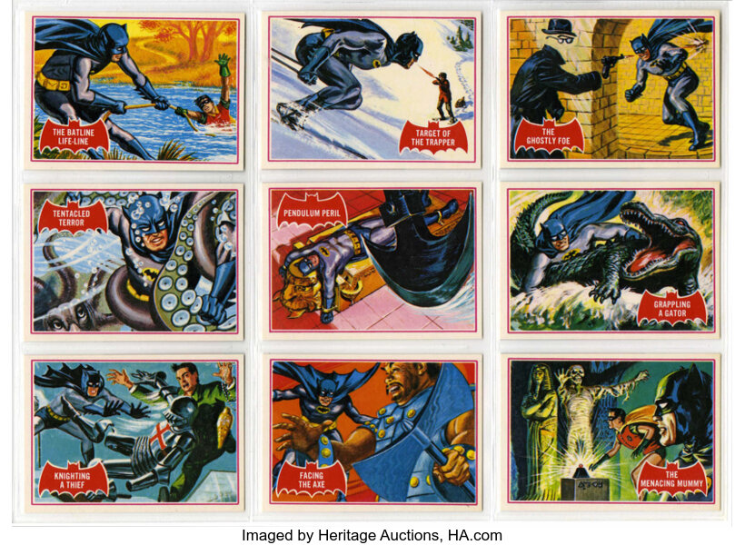 Set of Reissued Batman Trading Cards (Topps, 1989). This set of