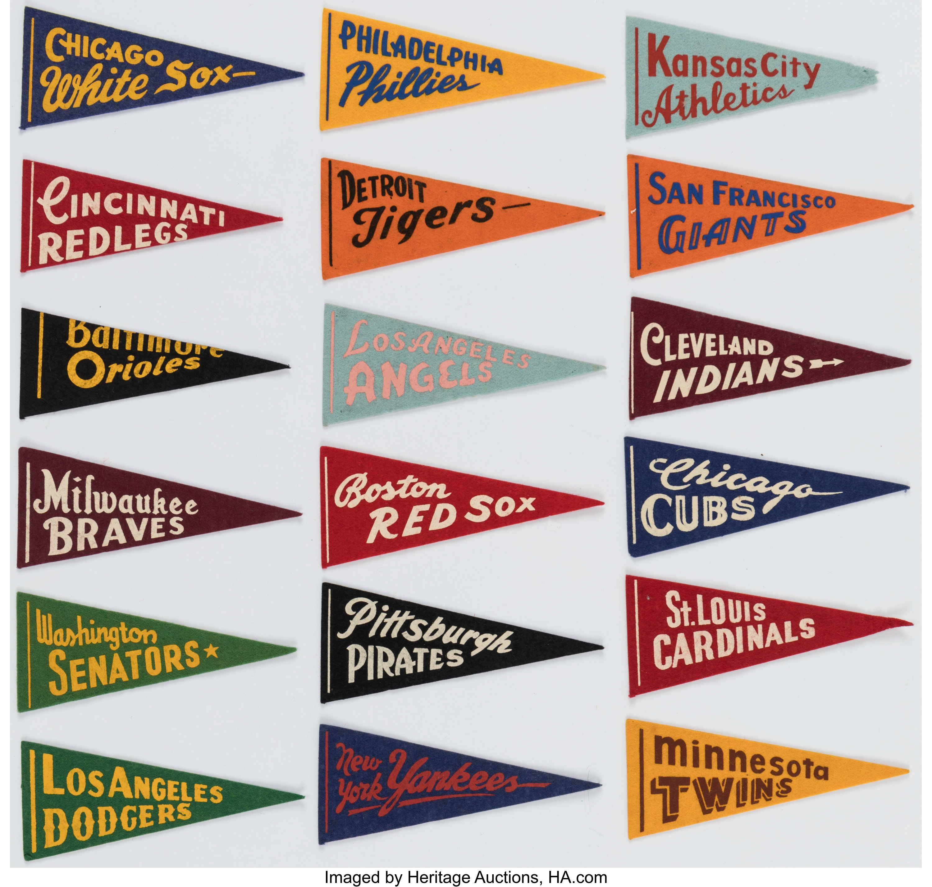 Vintage Baseball Pennant Milwaukee Braves -  Hong Kong