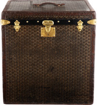 Sold at Auction: Louis Vuitton SS19 Virgil Abloh Absolute Black Malle Courrier  Lozine 110 Steamer