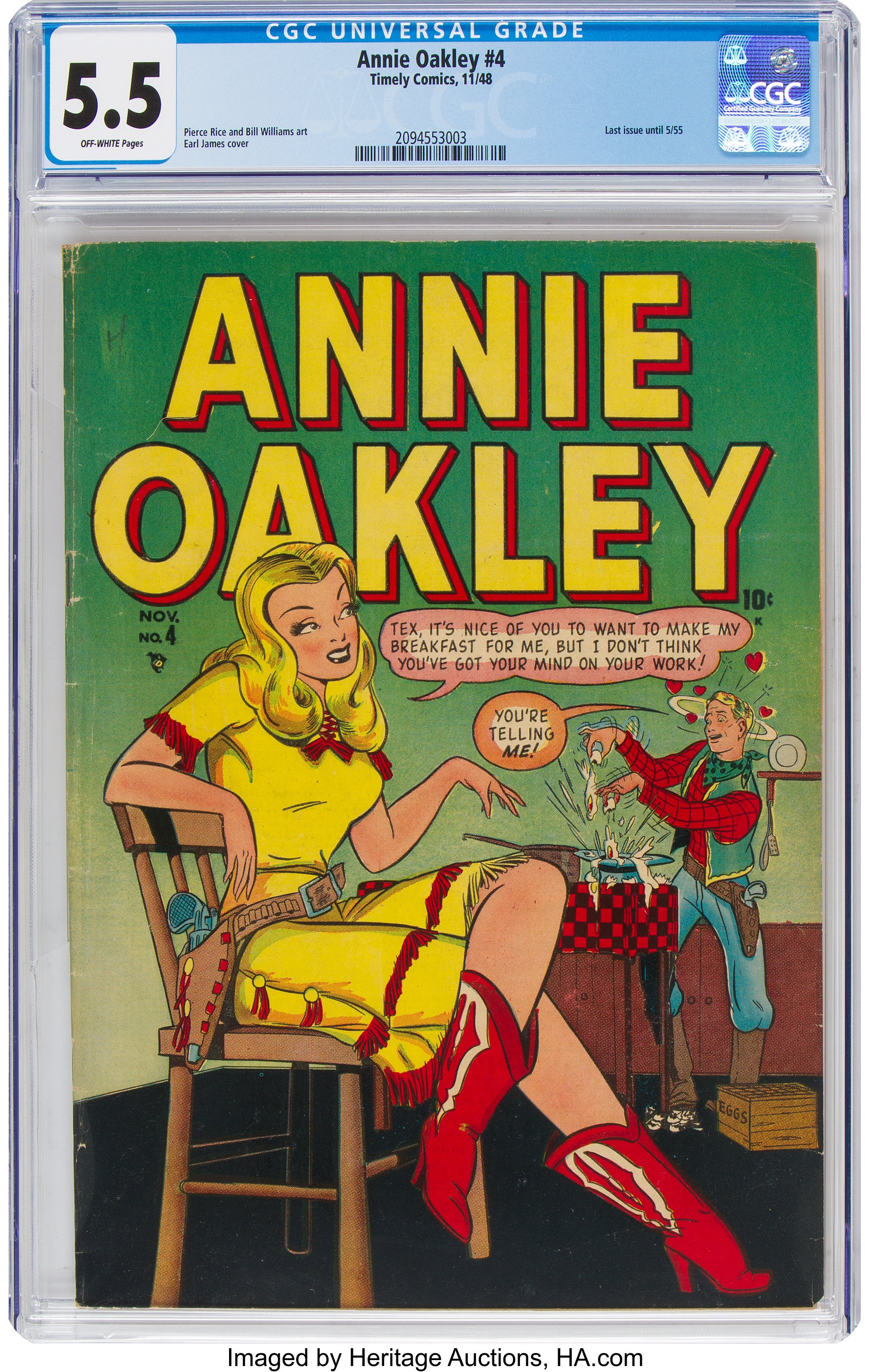 Annie Oakley #4 (Timely/Atlas, 1948) CGC FN Off-white | Lot #96014 |  Heritage Auctions