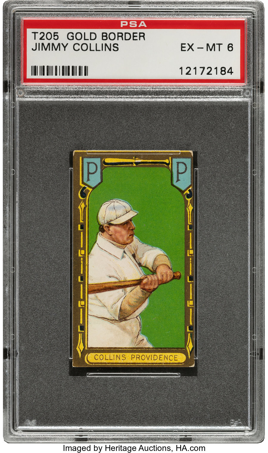 1911 T205 Hassan Jimmy Collins PSA EX-MT 6