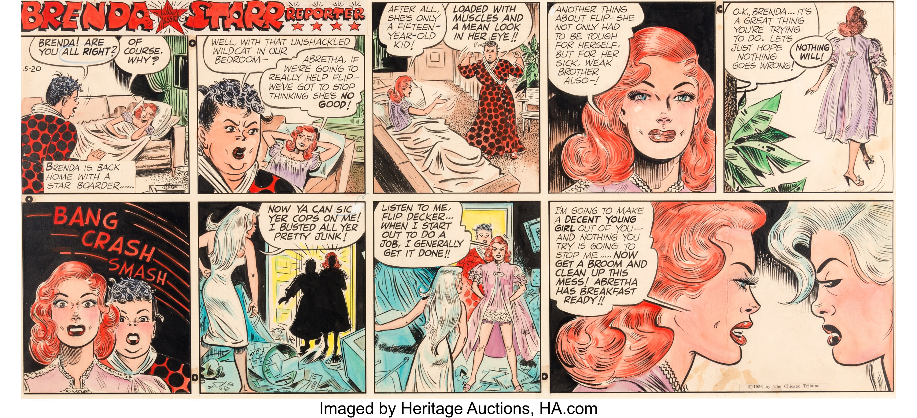 Brenda Starr Comic Strip Porn - Dale Messick Brenda Starr, Reporter Hand-Colored Sunday Comic Strip | Lot  #19980 | Heritage Auctions