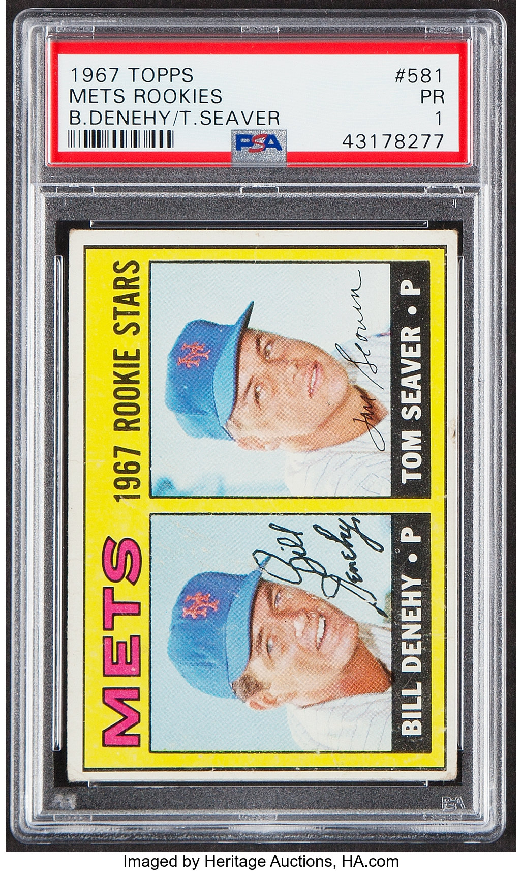 Sold at Auction: 1967 Topps Tom Seaver #581 PSA 6 Rookie