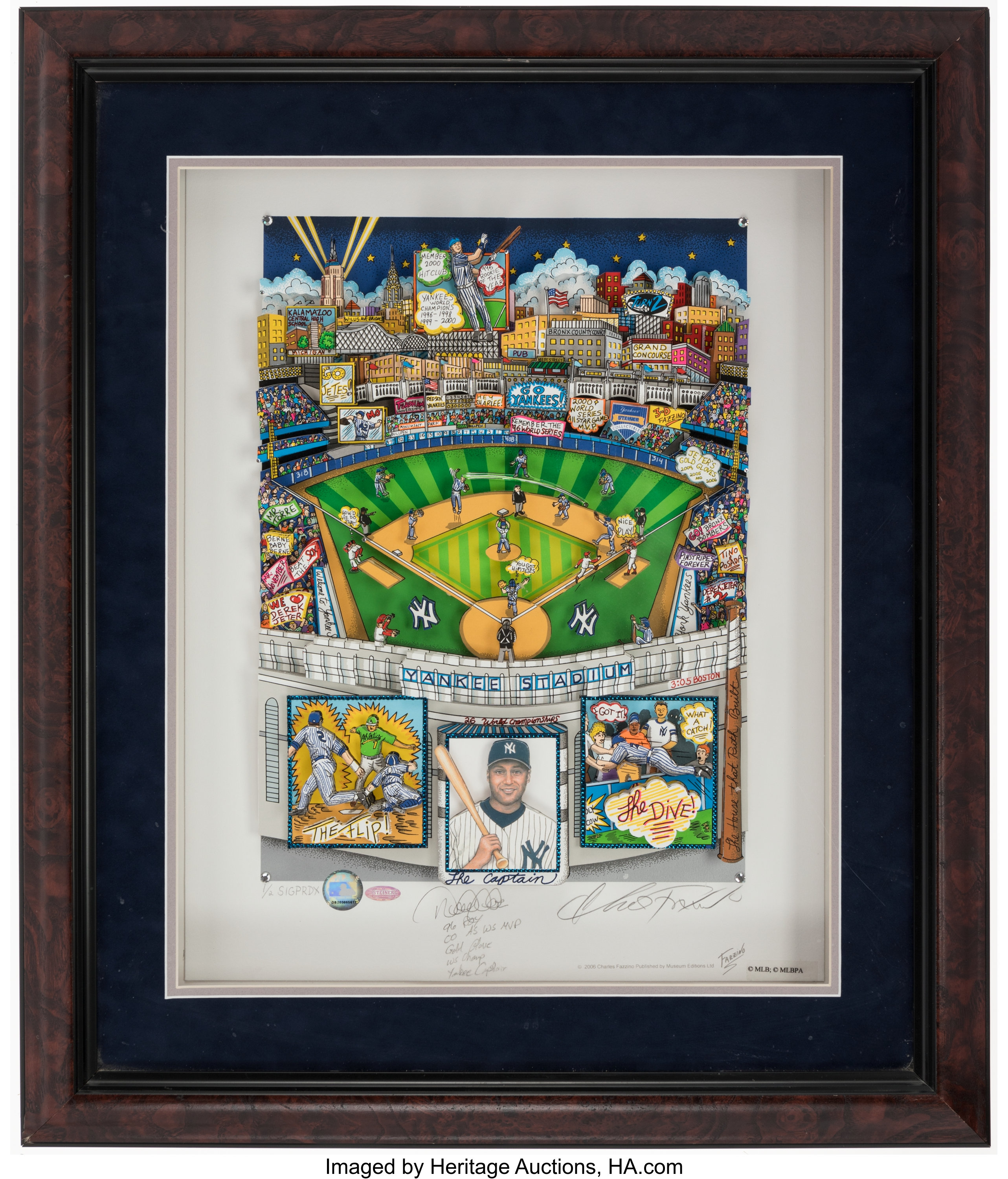 Charitybuzz: Derek Jeter Signed Framed Poster