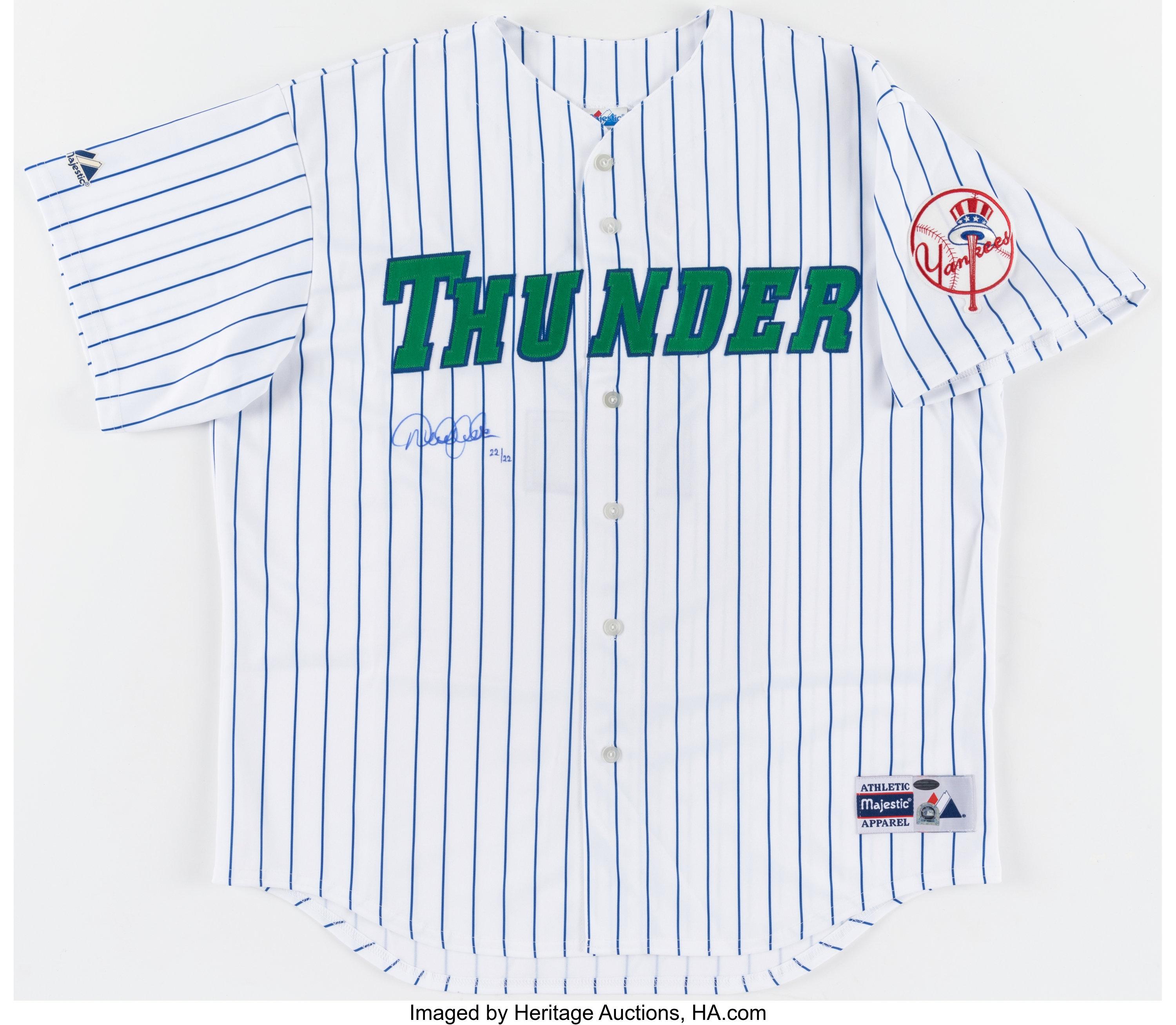 Derek Jeter Signed Trenton Thunder Jersey.  Autographs Jerseys, Lot  #44157