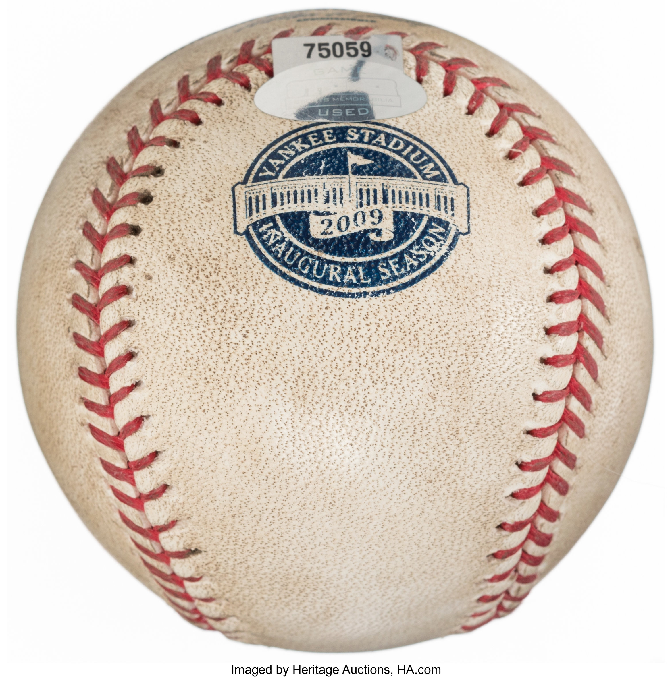 2009 New York Yankees Game Used Baseball From First Game at New, Lot  #42187