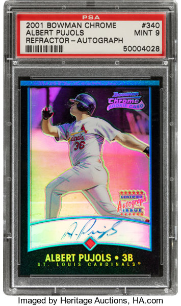 2001 Bowman Chrome Albert Pujols (Refractor-Autograph) #340 PSA