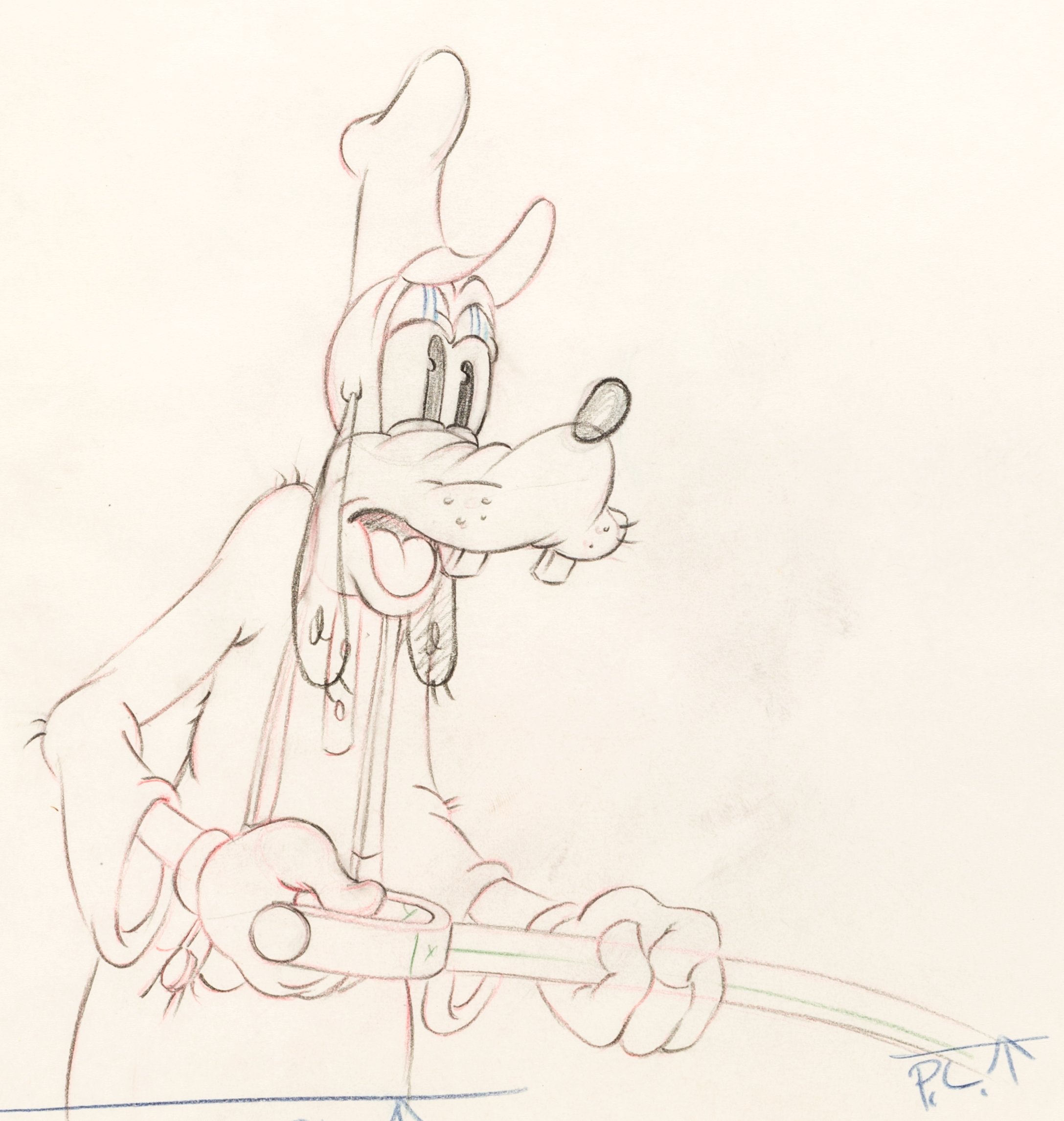 Tugboat Mickey Goofy Animation Drawing (Walt Disney, 1940). ... | Lot ...