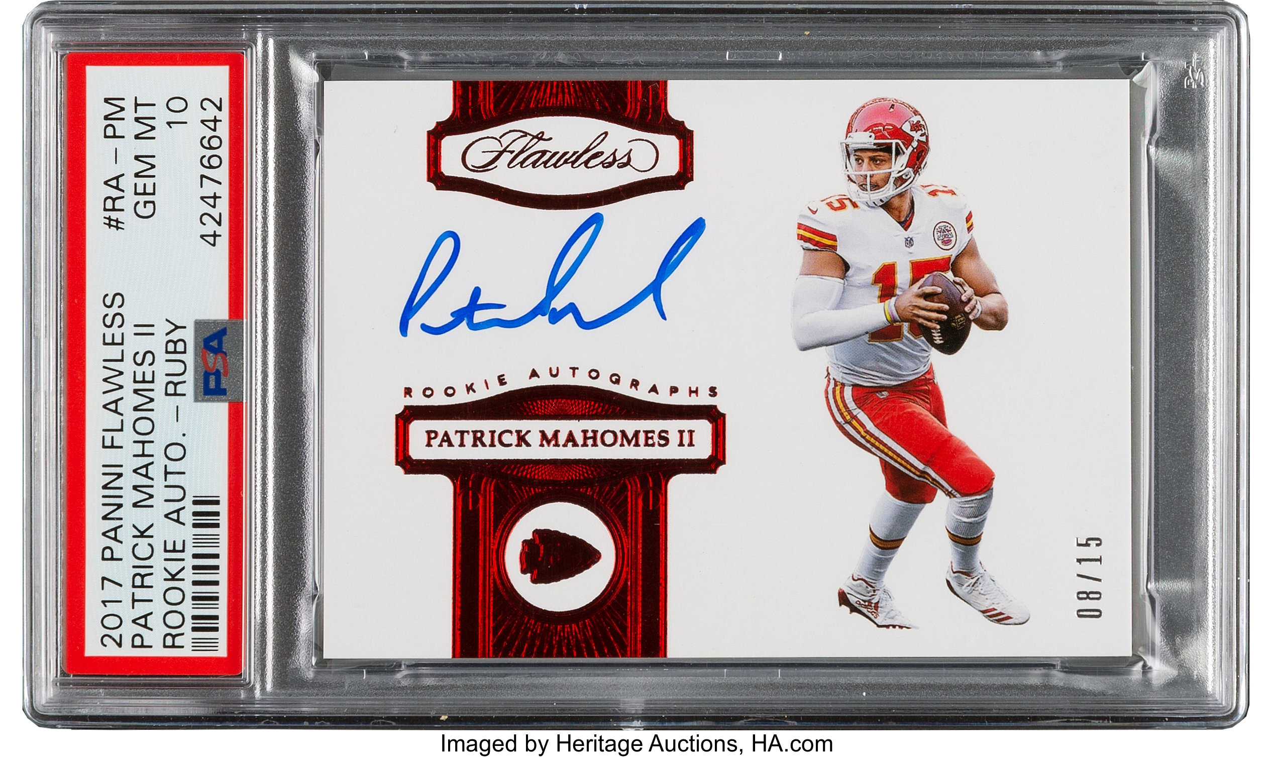 Lot Detail - 2017 Panini National Treasures Holo Silver #161 Patrick Mahomes  II Signed Patch Rookie Card (#16/25) - BGS GEM MINT 9.5/BGS 10