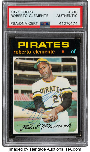 Roberto Clemente 1971 Topps #630 Baseball Card Art Print