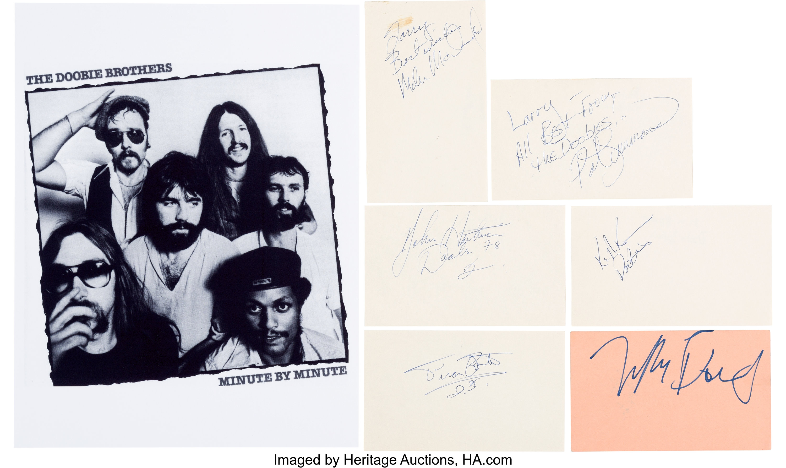 The Doobie Brothers Collection of Signatures. ... Music Memorabilia ...