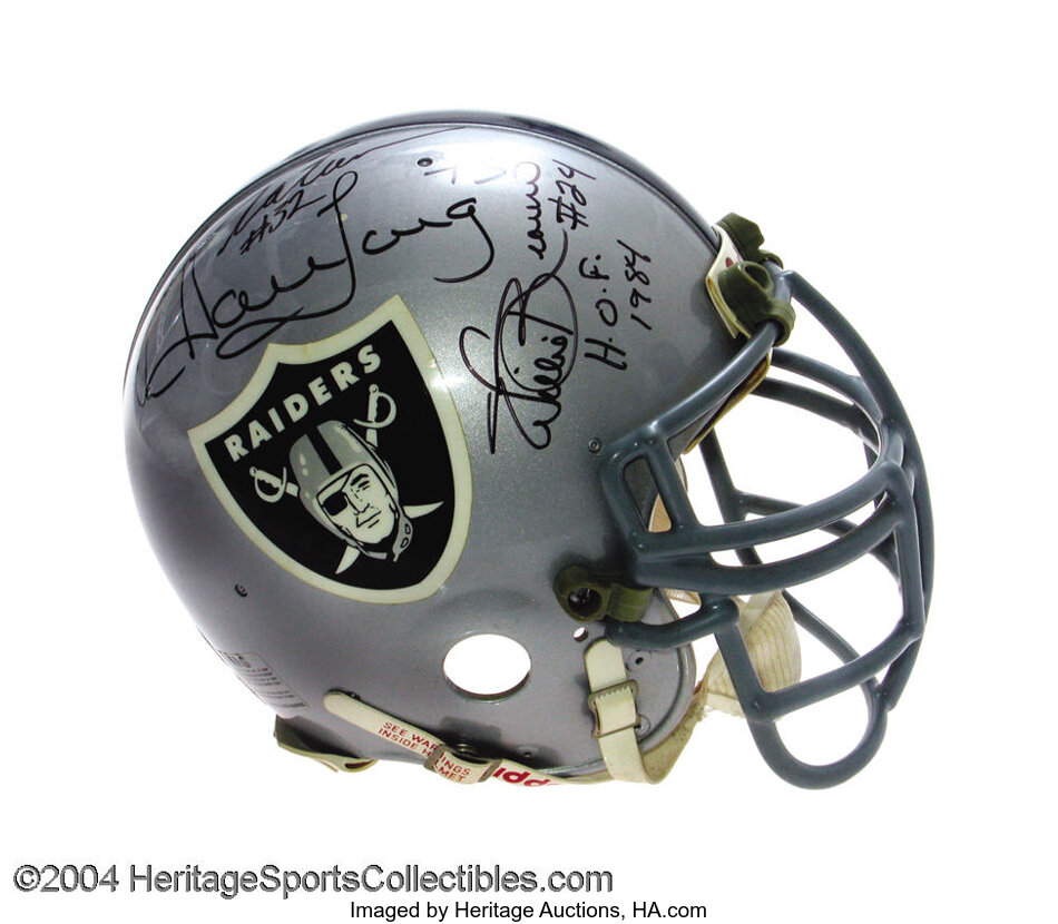 Jim Otto, Oakland Raiders, Signed Raiders, Silver/Black Mini Helmet  Tri-Star COA