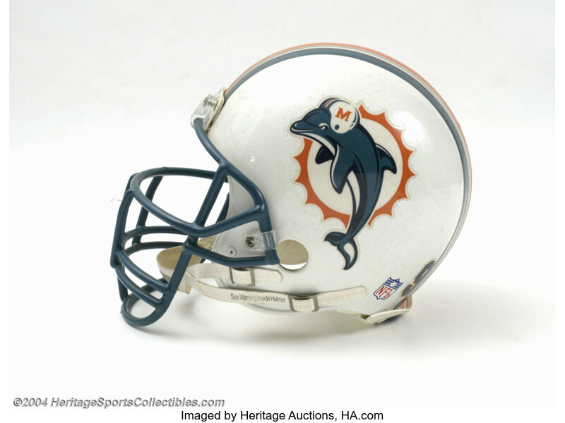 Tim Bowens Miami Dolphins Game-Used Helmet Here's an  Football