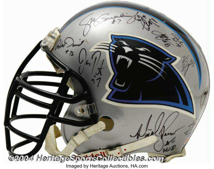 1999 Carolina Panthers Game-Used Team Signed Helmet This