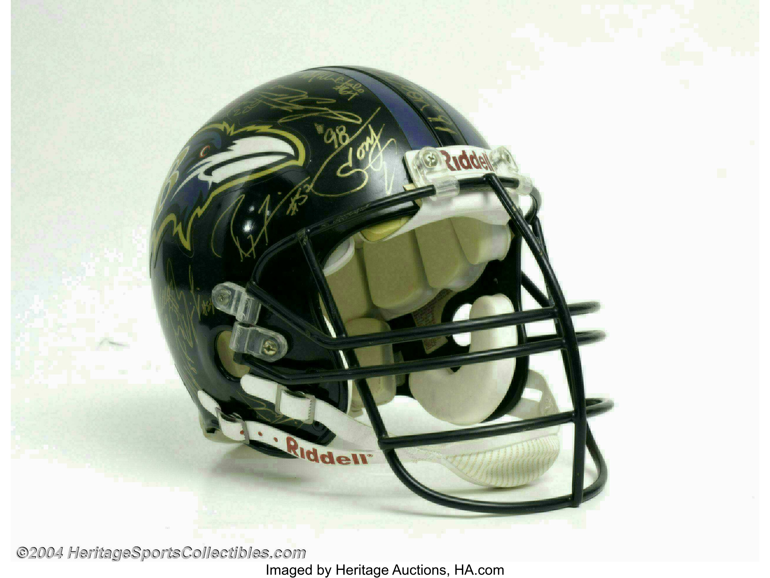 1999 Baltimore Ravens Game-Used Team-Signed Helmet This