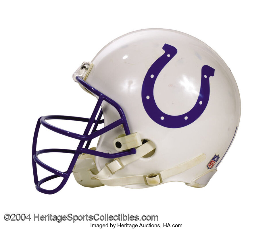 Lot Detail - 1998-99 Peyton Manning Indianapolis Colts Rookie Year Game-Used  Helmet