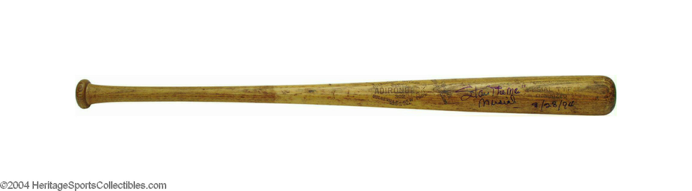 Lot - STAN MUSIAL MODEL OLD TIMERS GAME BASEBALL BAT