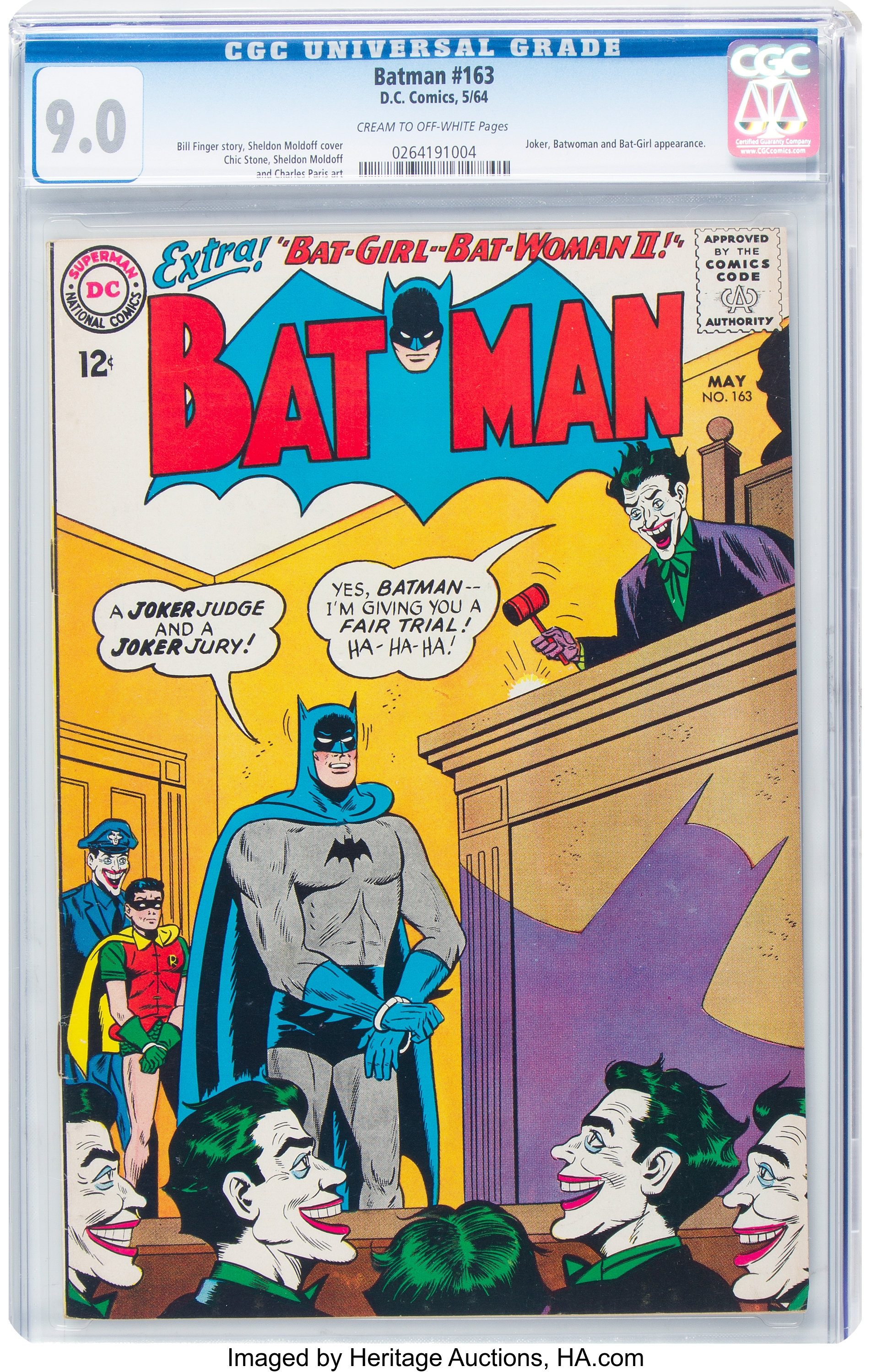 Batman #163 (DC, 1964) CGC VF/NM  Cream to off-white pages.... | Lot  #19140 | Heritage Auctions