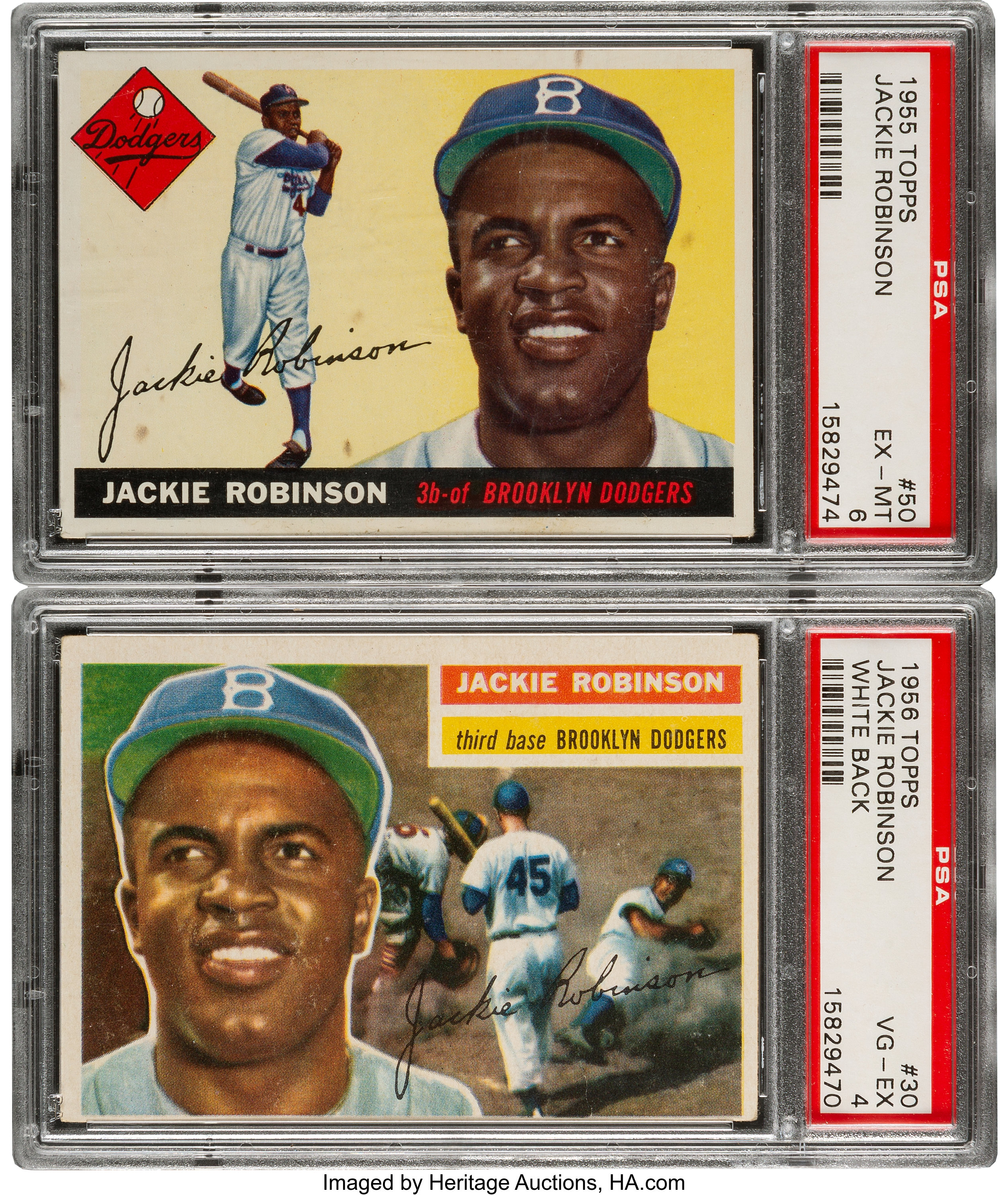 50 1955 Topps Jackie Robinson Baseball Card #50