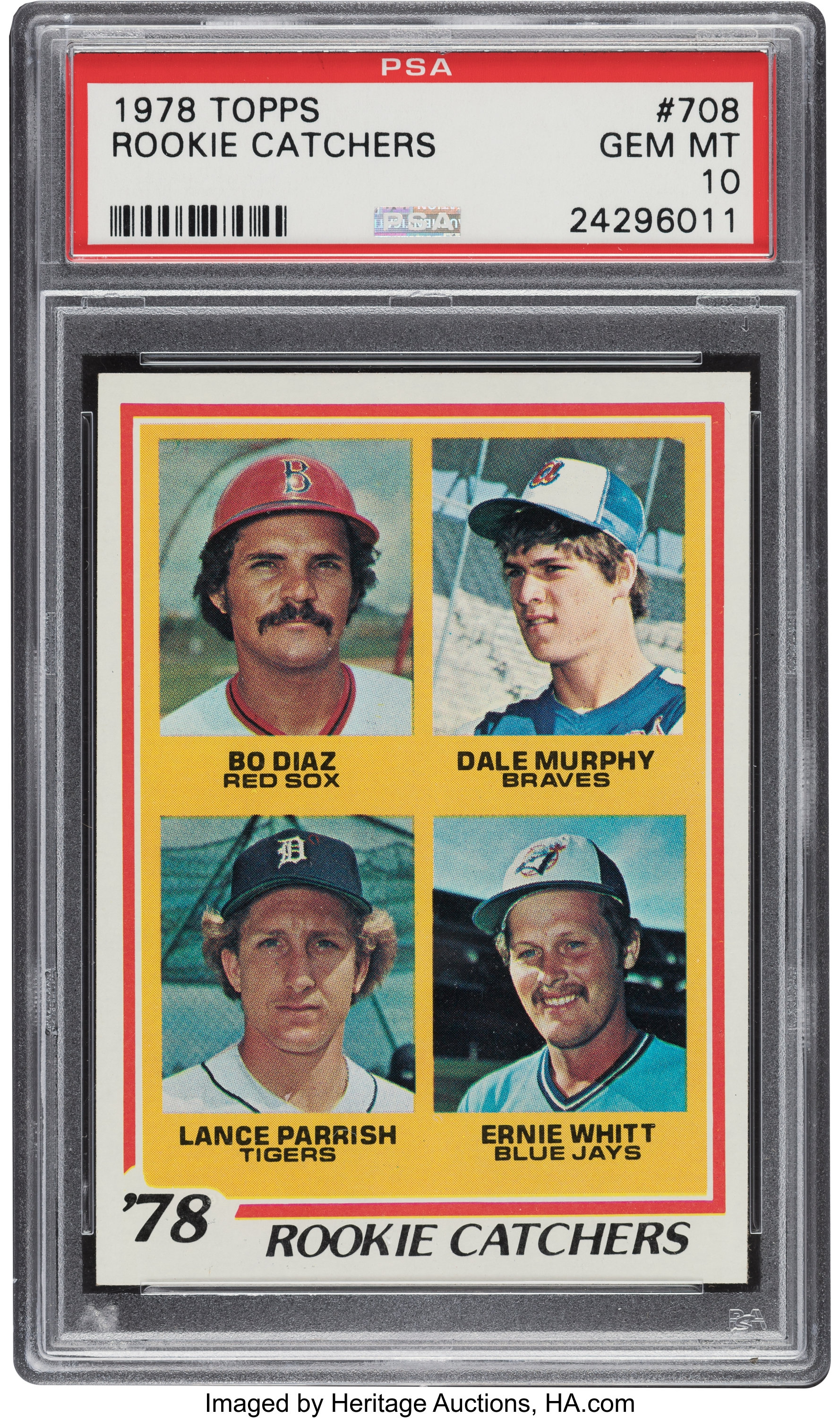 1978 Topps Lance Parrish/Dale Murphy - Rookie Catchers #708 PSA