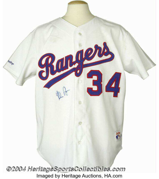 Nolan Ryan Signed Authentic Game Issued 1991 Texas Rangers Jersey