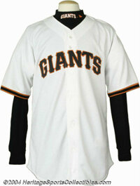 2002 Barry Bonds Autographed Game Worn Jersey