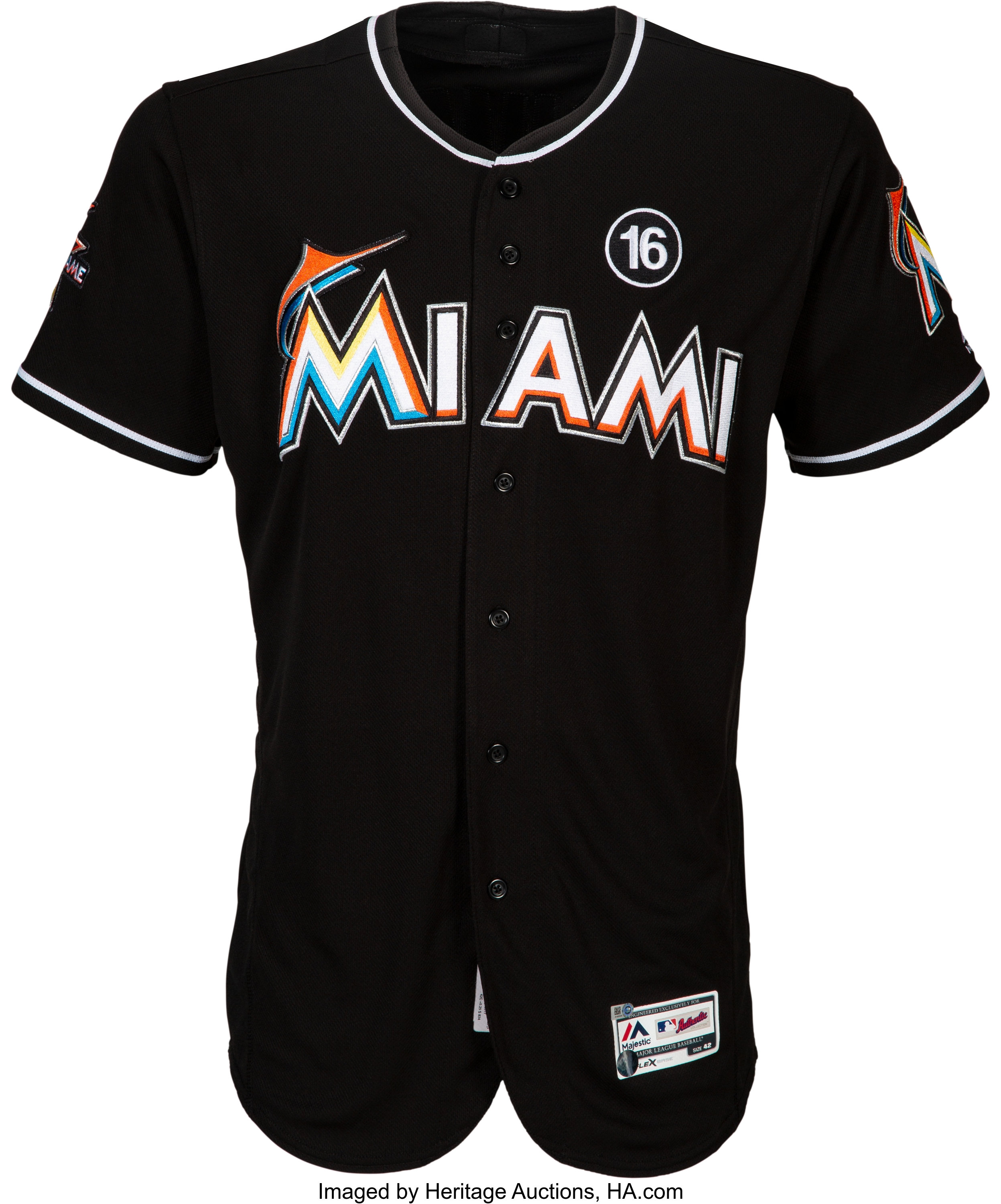 Ichiro Suzuki Autographed Miami Marlins Majestic Black Baseball Jersey -  Ichiro Hologram