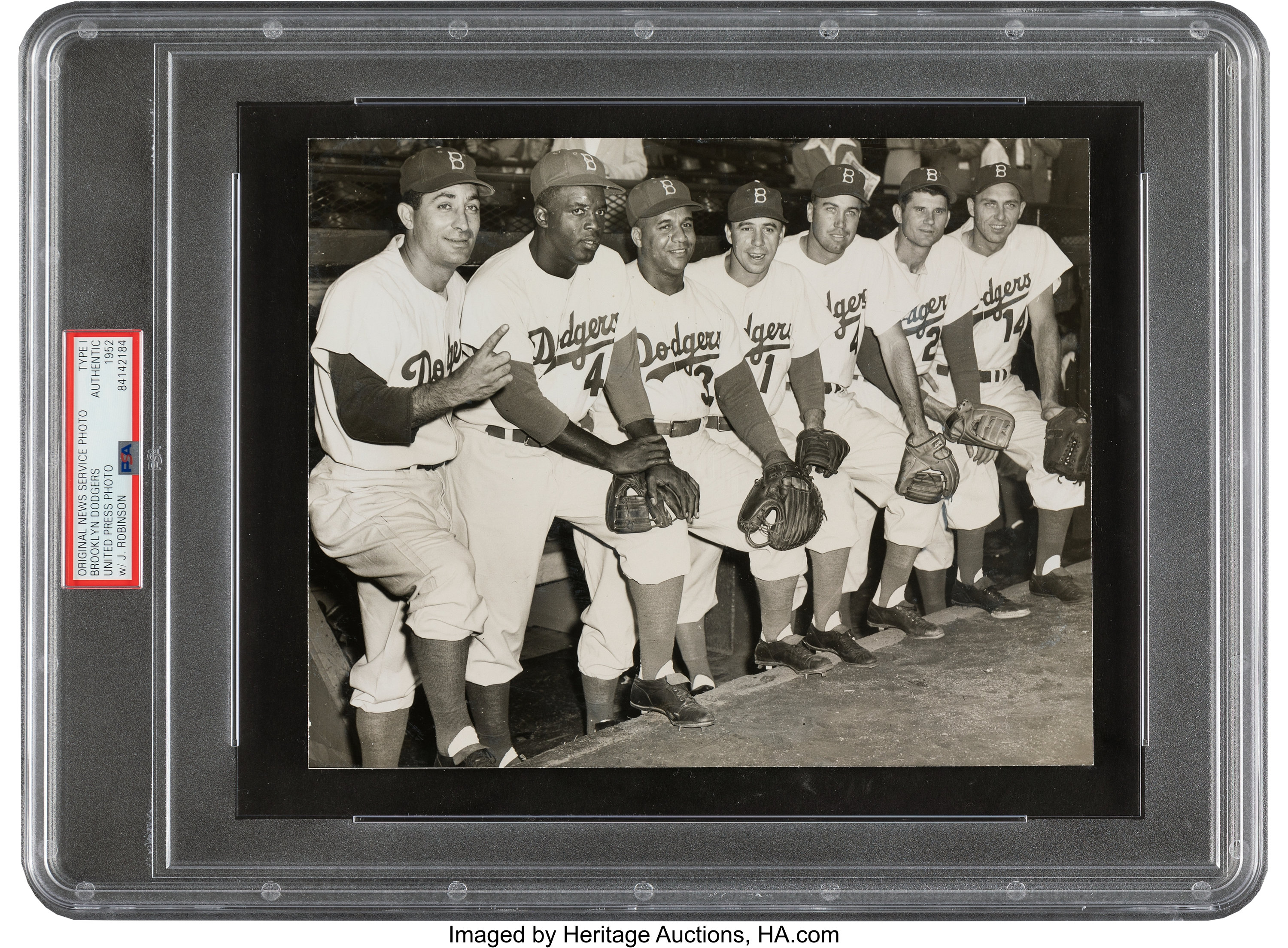 Matted 8x10 Photo- Brooklyn Dodgers Lineup