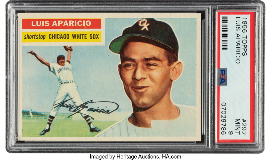 1956 Topps Luis Aparicio #292 PSA Mint 9 - Only Two Higher