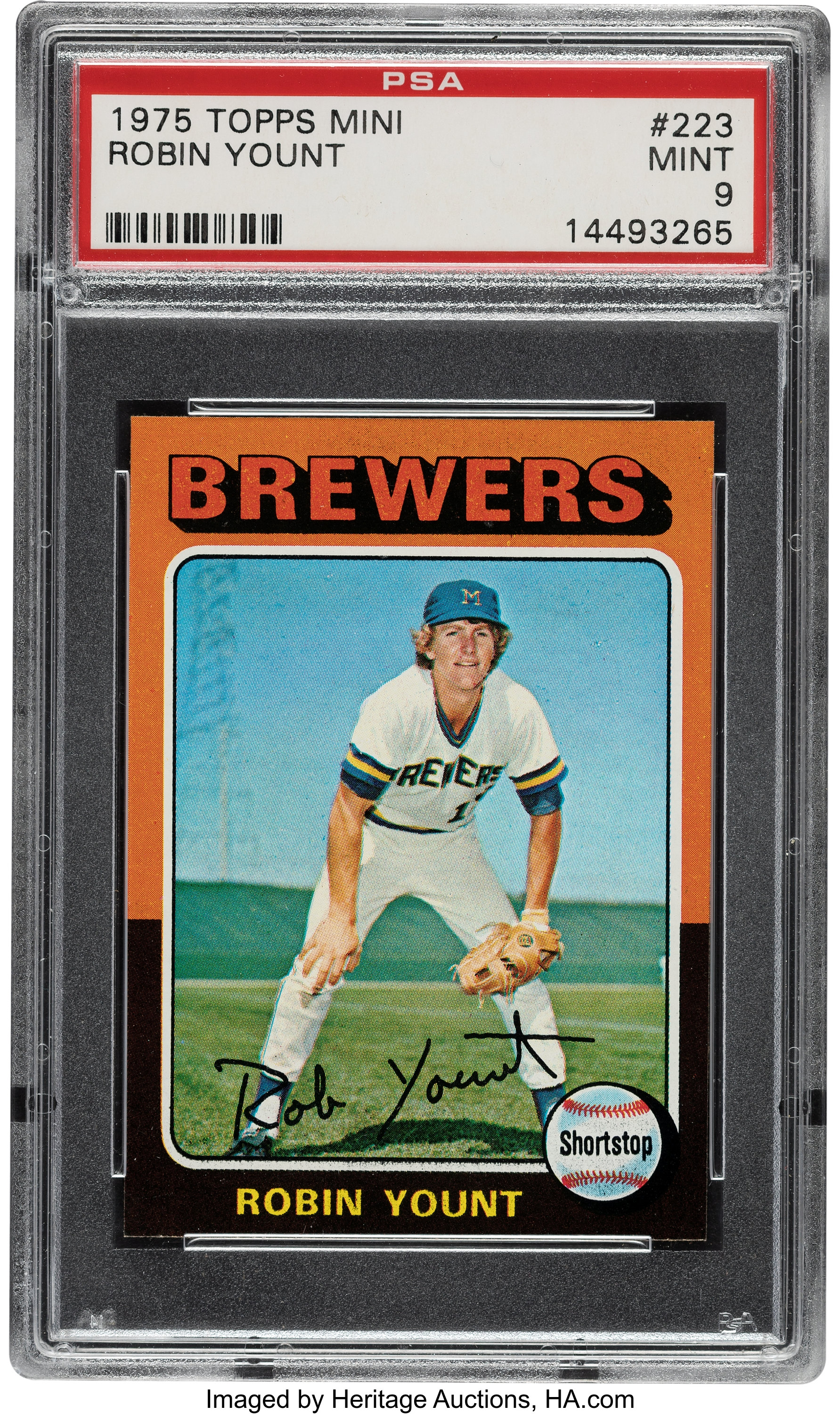 Sold at Auction: (Mint) 1975 Topps Robin Yount Rookie #223