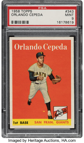 Lot Detail - 1958 Topps #343 Orlando Cepeda Signed Rookie Card