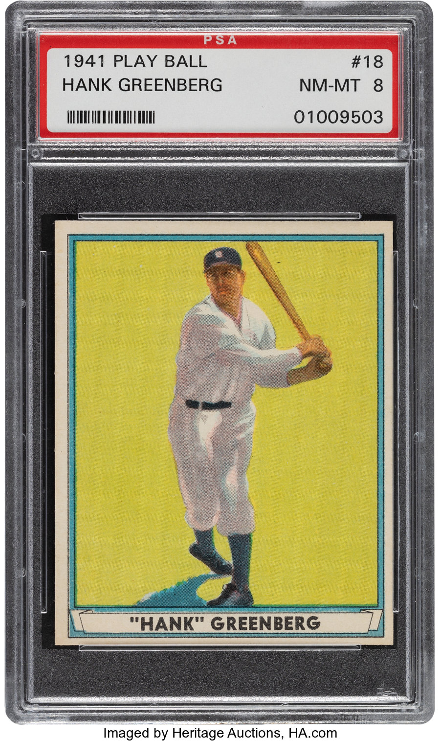 1941 Play Ball Hank Greenberg #18 PSA NM-MT 8 - Only Four Higher