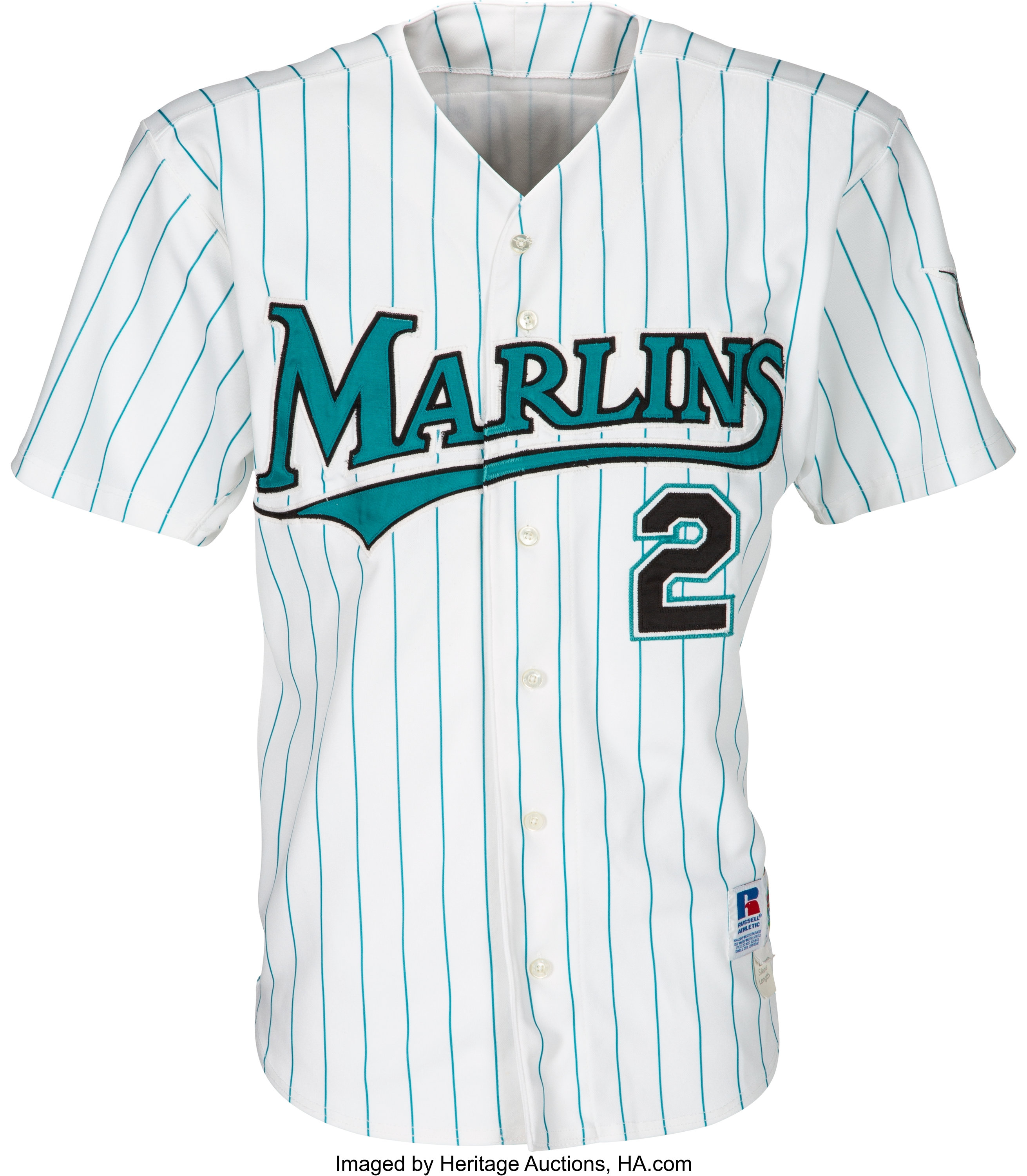 1993-97 FLORIDA MARLINS #60 AUTHENTIC RUSSELL ATHLETIC JERSEY (AWAY) L