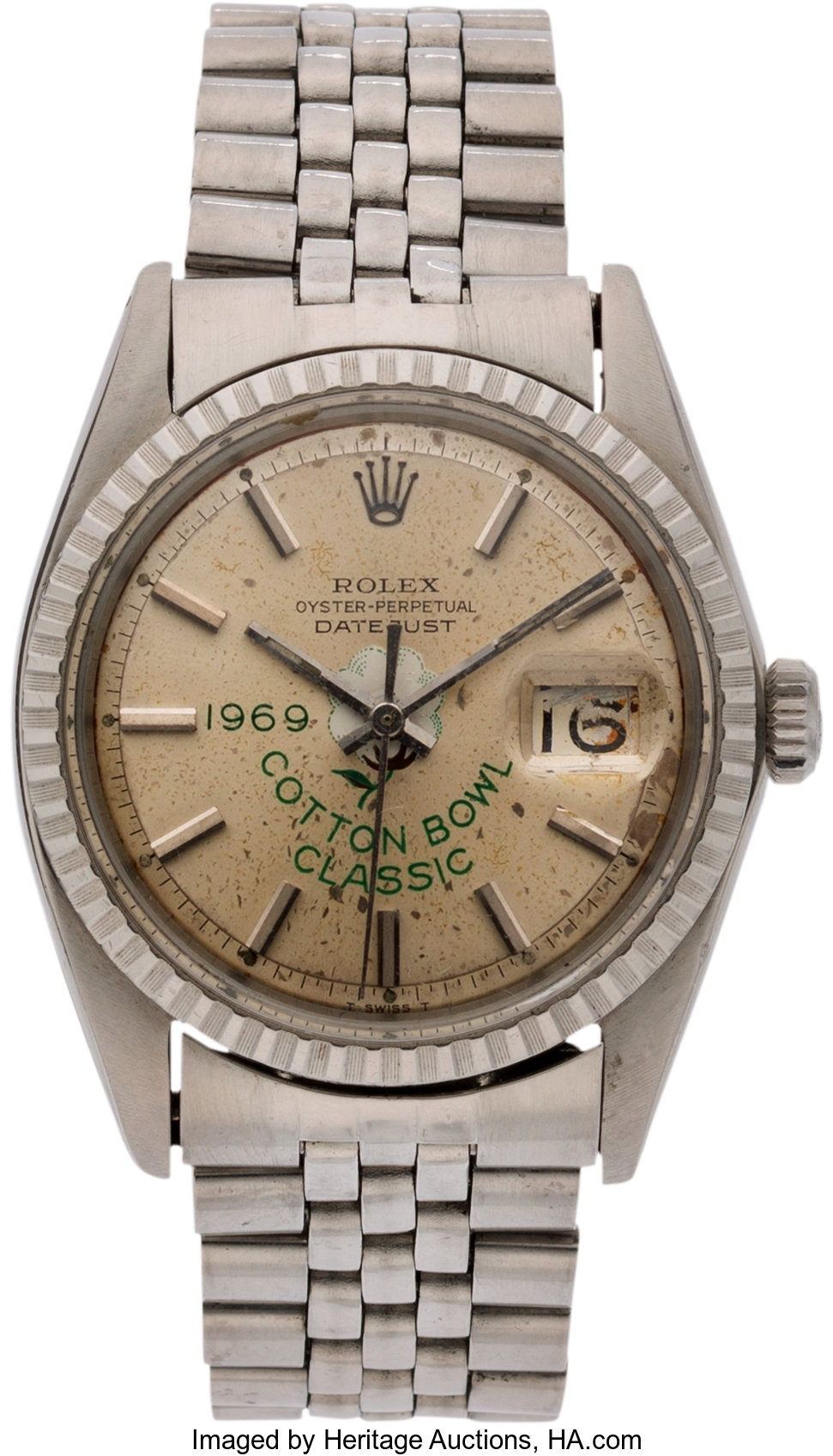 1969 Cotton Bowl Classic Championship Rolex Watch Presented to Lot
