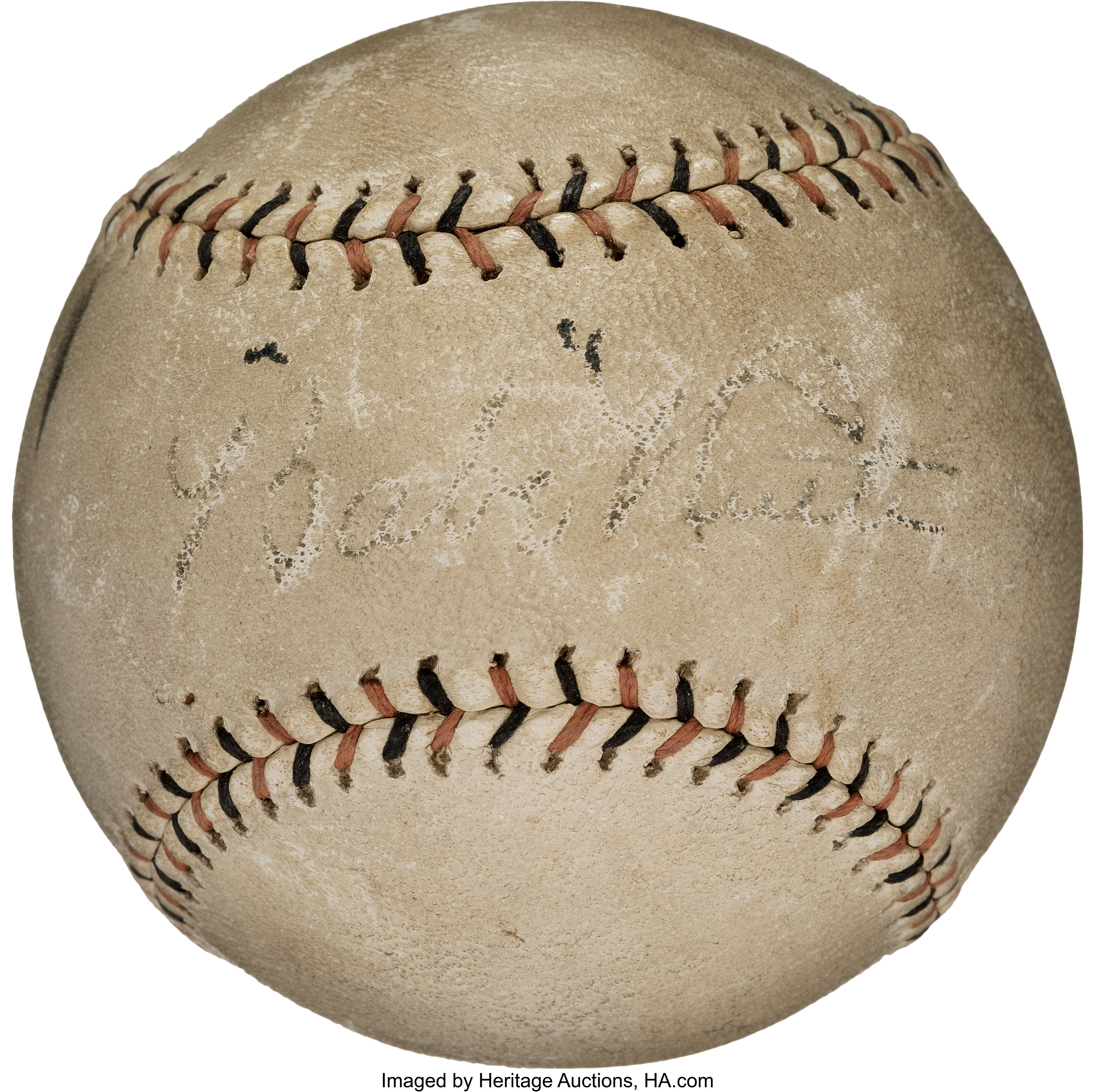 1920's Babe Ruth Single Signed Baseball.  Baseball Collectibles, Lot  #80352