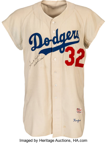 Autographed Brooklyn Dodgers Sandy Koufax Fanatics Authentic White 1955  Mitchell and Ness Cooperstown Collection Authentic Jersey