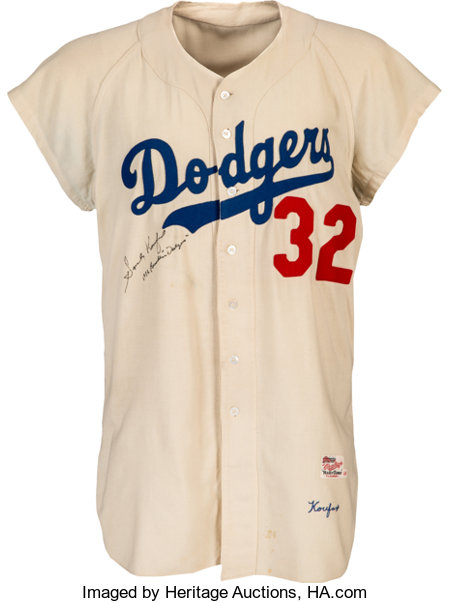 Lot - Sandy Koufax Signed Jersey and LIFE Magazine Op-Ed