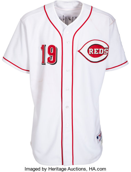 Lot Detail - 2012 Joey Votto Game Worn and Signed Cincinnati Reds Road  Jersey (MLB Auth)