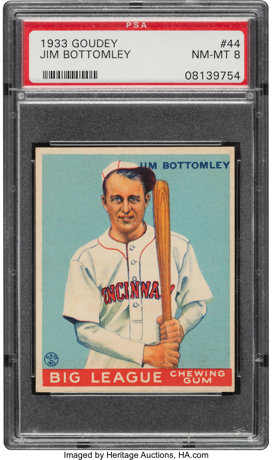1933 Goudey Jim Bottomley #44 PSA NM-MT 8 - None Higher