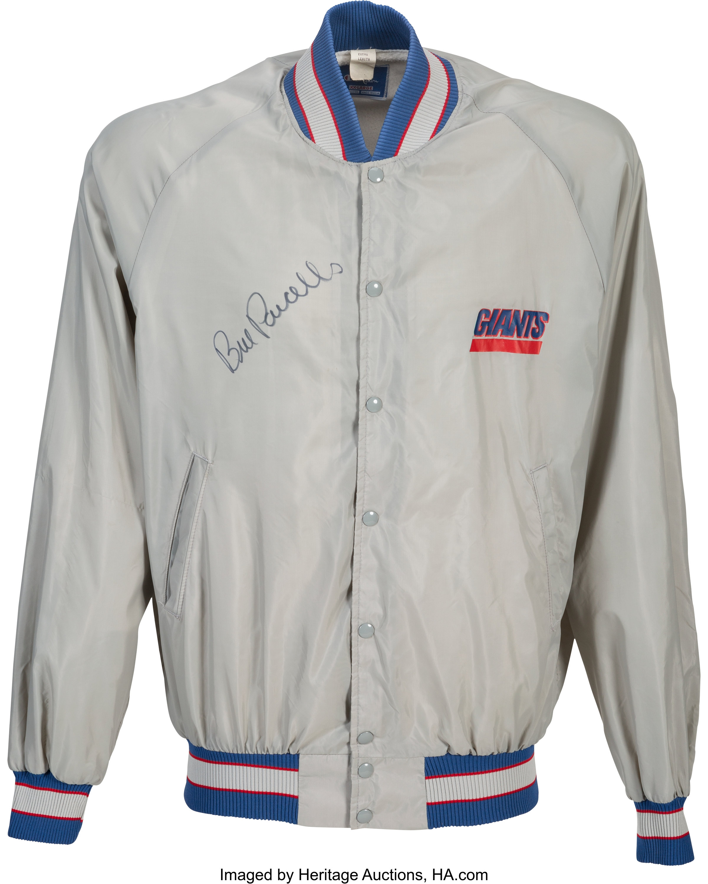 Bike, Jackets & Coats, Vintage 8s New York Football Giants Bill Parcells  Bike Pullover Lined Jacket Xl