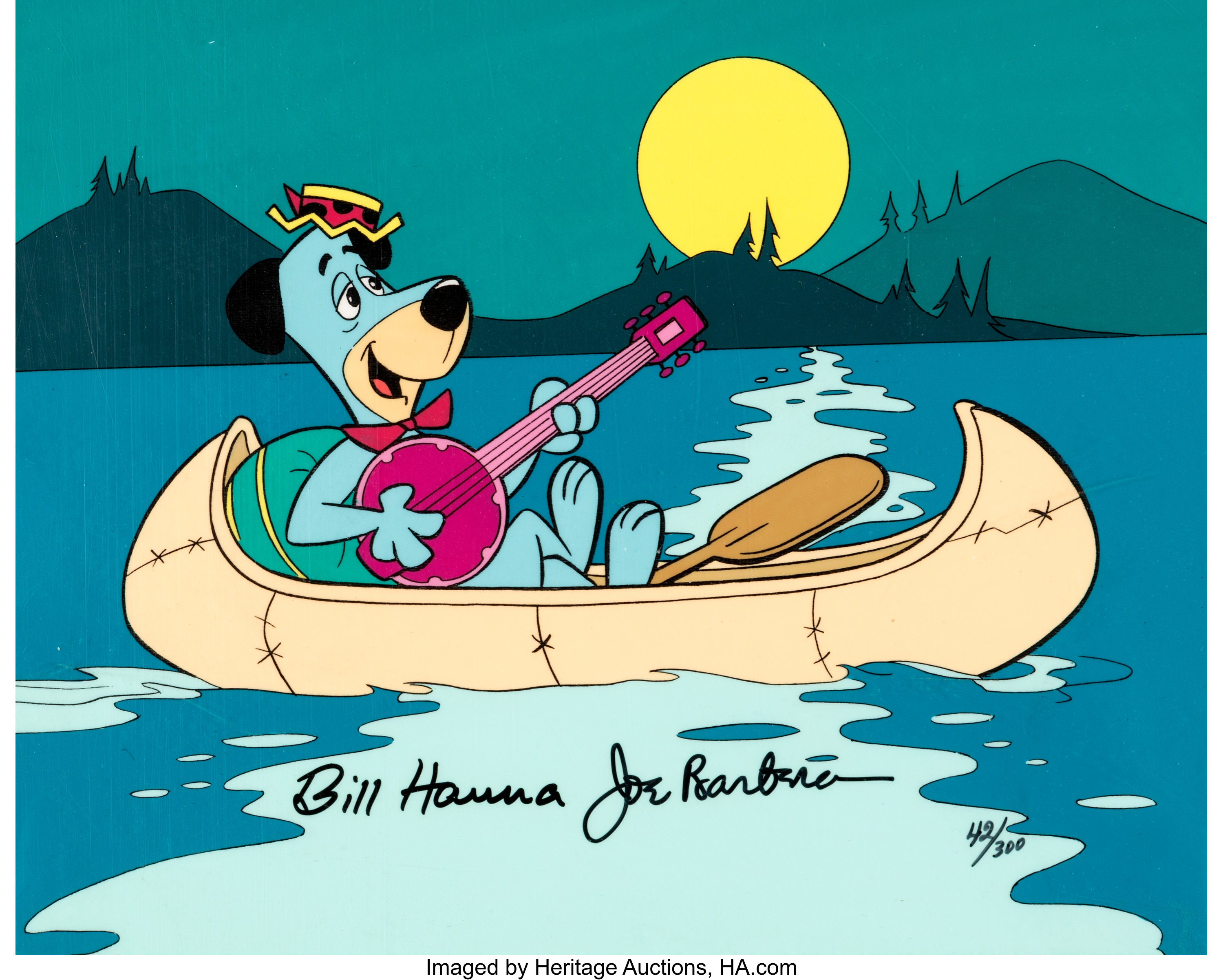 Huck In A Canoe Huckleberry Hound Limited Edition Cel Signed By Lot 157 Heritage Auctions