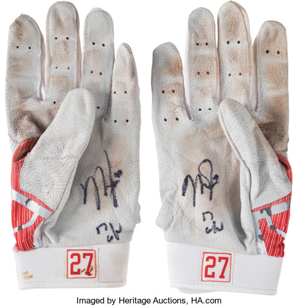 Mike Trout Game-Used Batting Gloves Angels – COA 100% Authentic Team