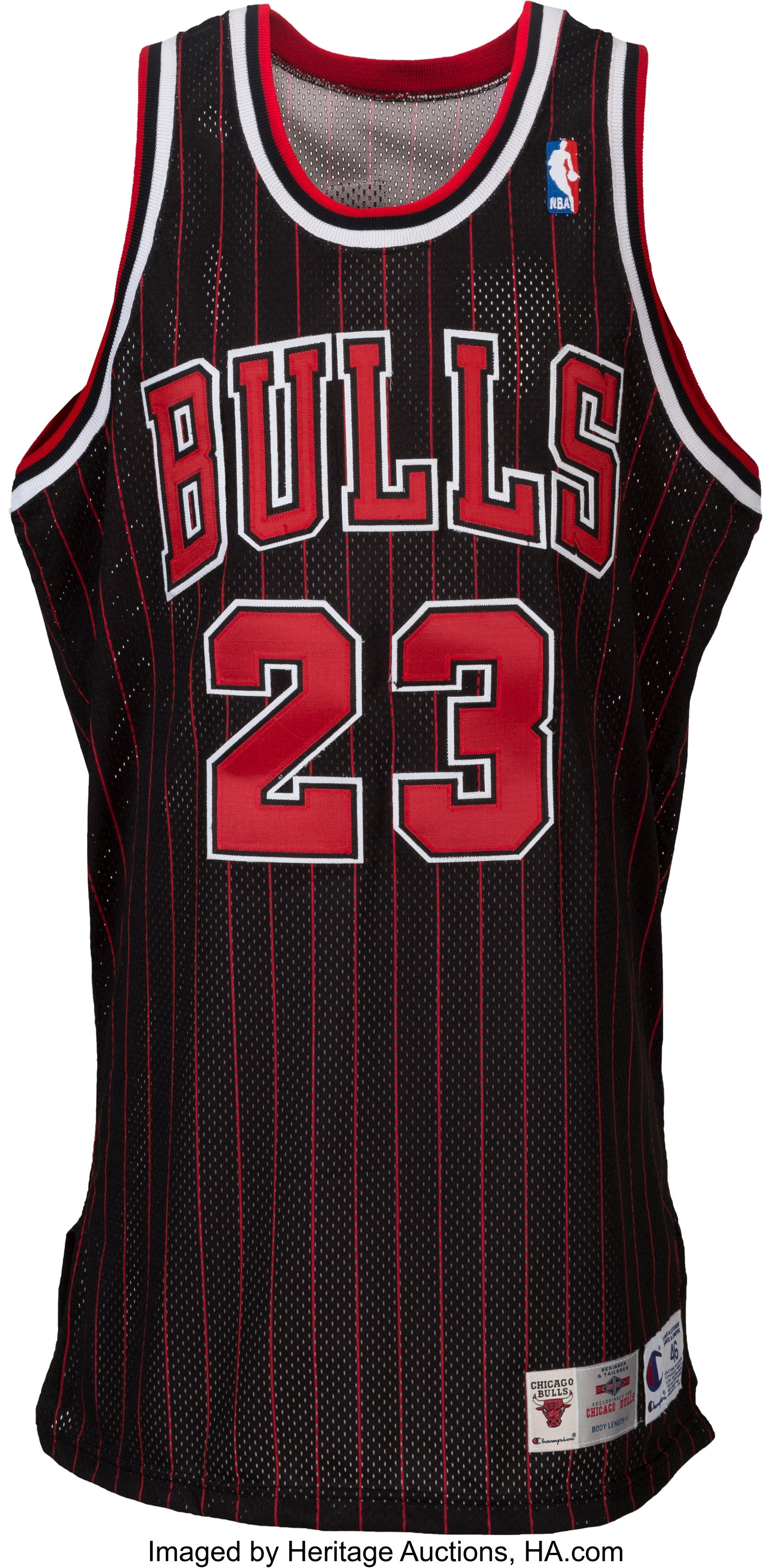 Michael Jordan Signed Chicago Bulls Black Jersey - UDA on Goldin Auctions