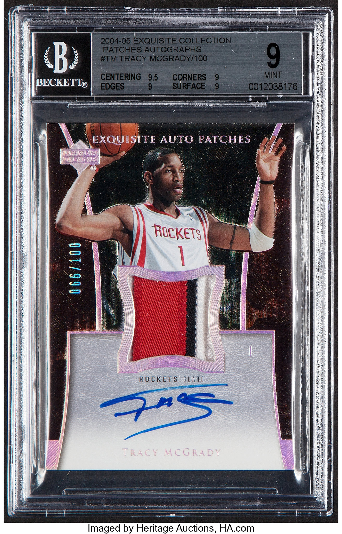 2004-05 Exquisite Collection Exquisite Auto Patches Tracy McGrady | Lot  #44136 | Heritage Auctions