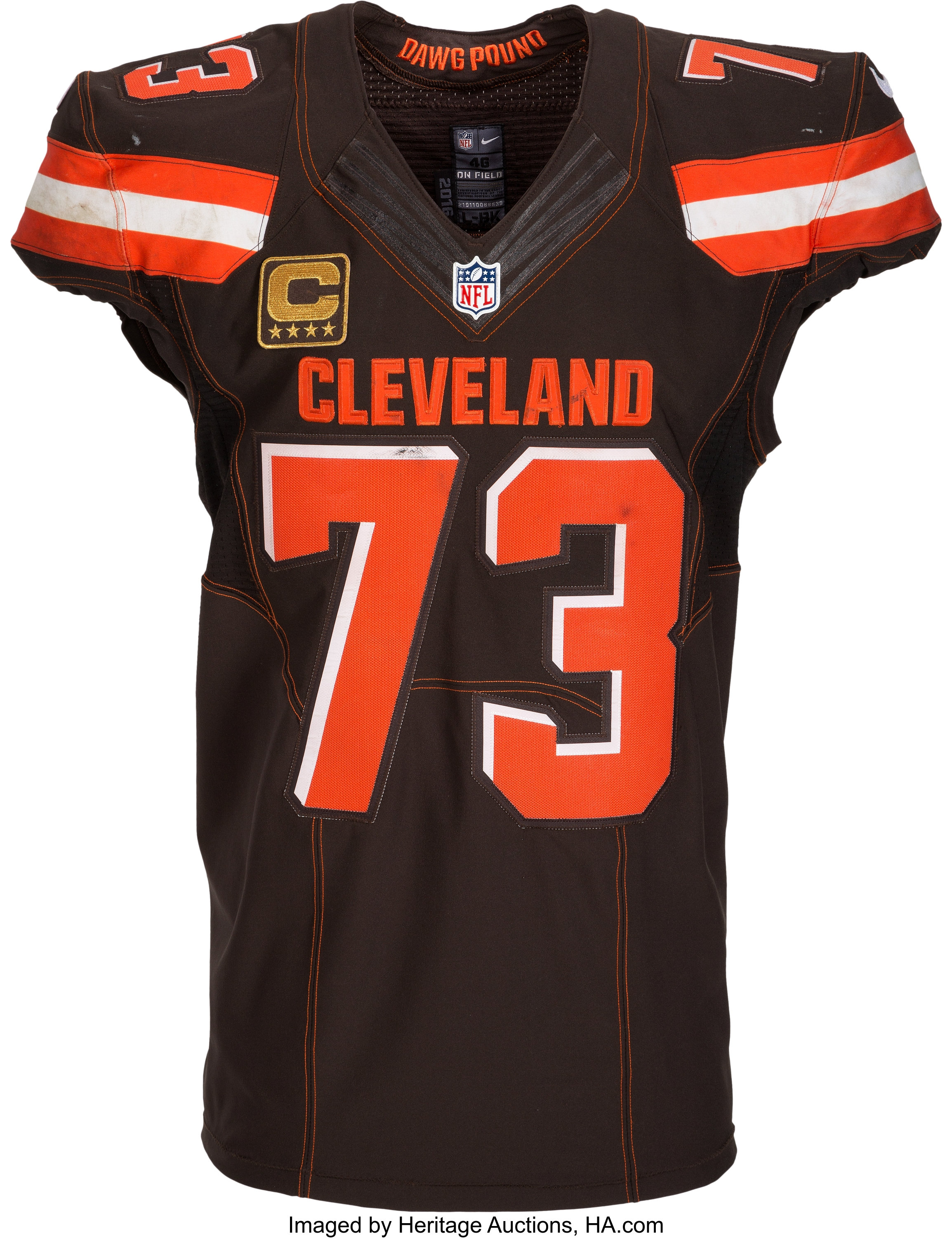 Browns Joe Thomas' Pro Bowl uniform on display