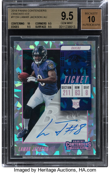 Lamar Jackson 2018 Contenders Rookie Ticket Auto #112 Price Guide - Sports  Card Investor